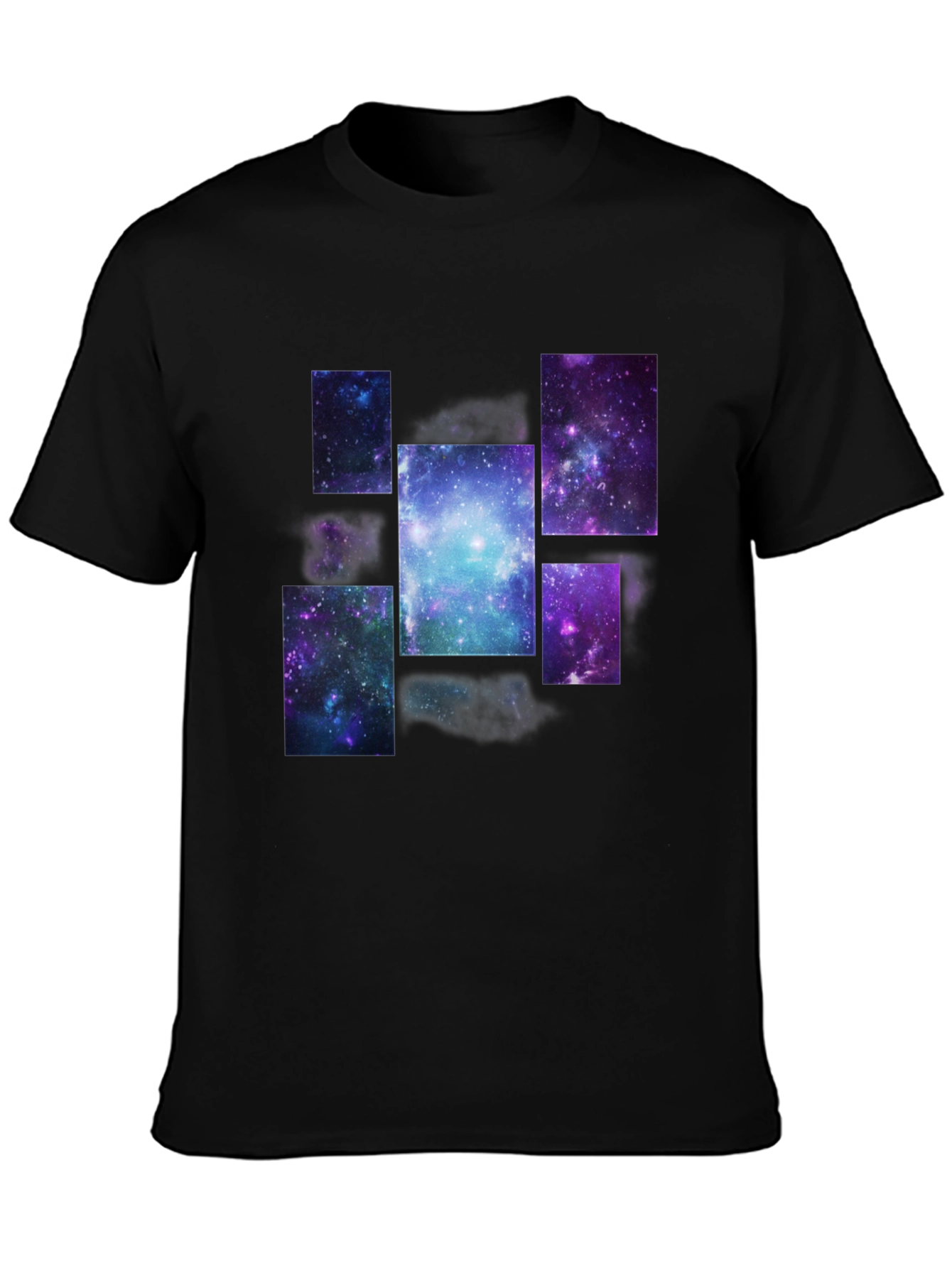 Galaxy Print Black T-Shirt