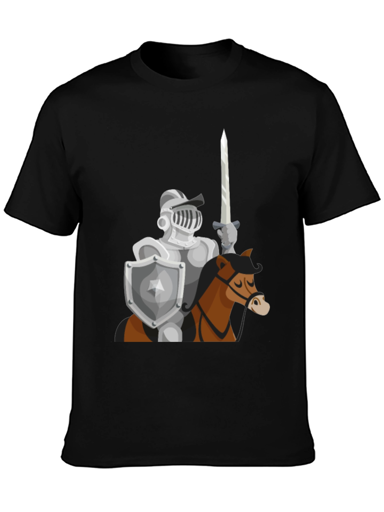 Knight on Horse T-Shirt - Medieval Graphic Tee
