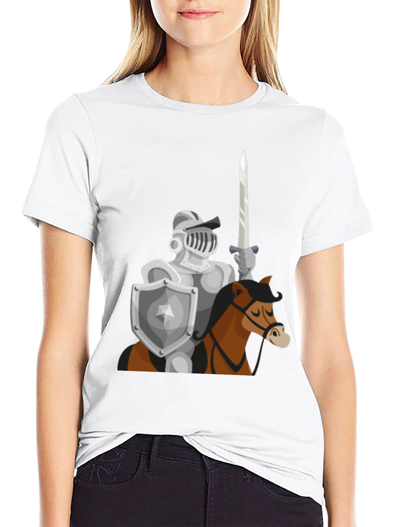 Knight on Horse T-Shirt - Medieval Graphic Tee