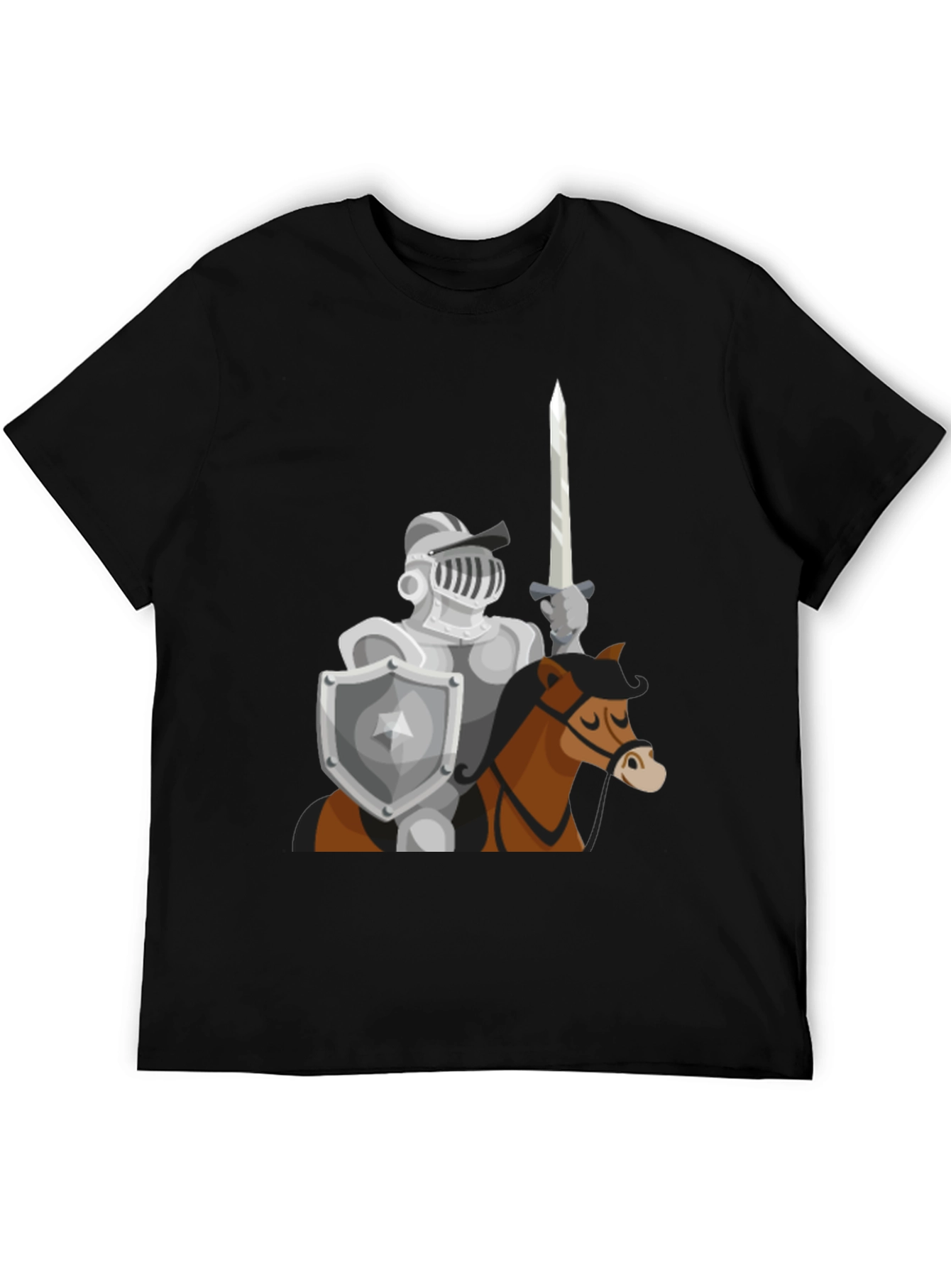 Knight on Horse T-Shirt - Medieval Graphic Tee