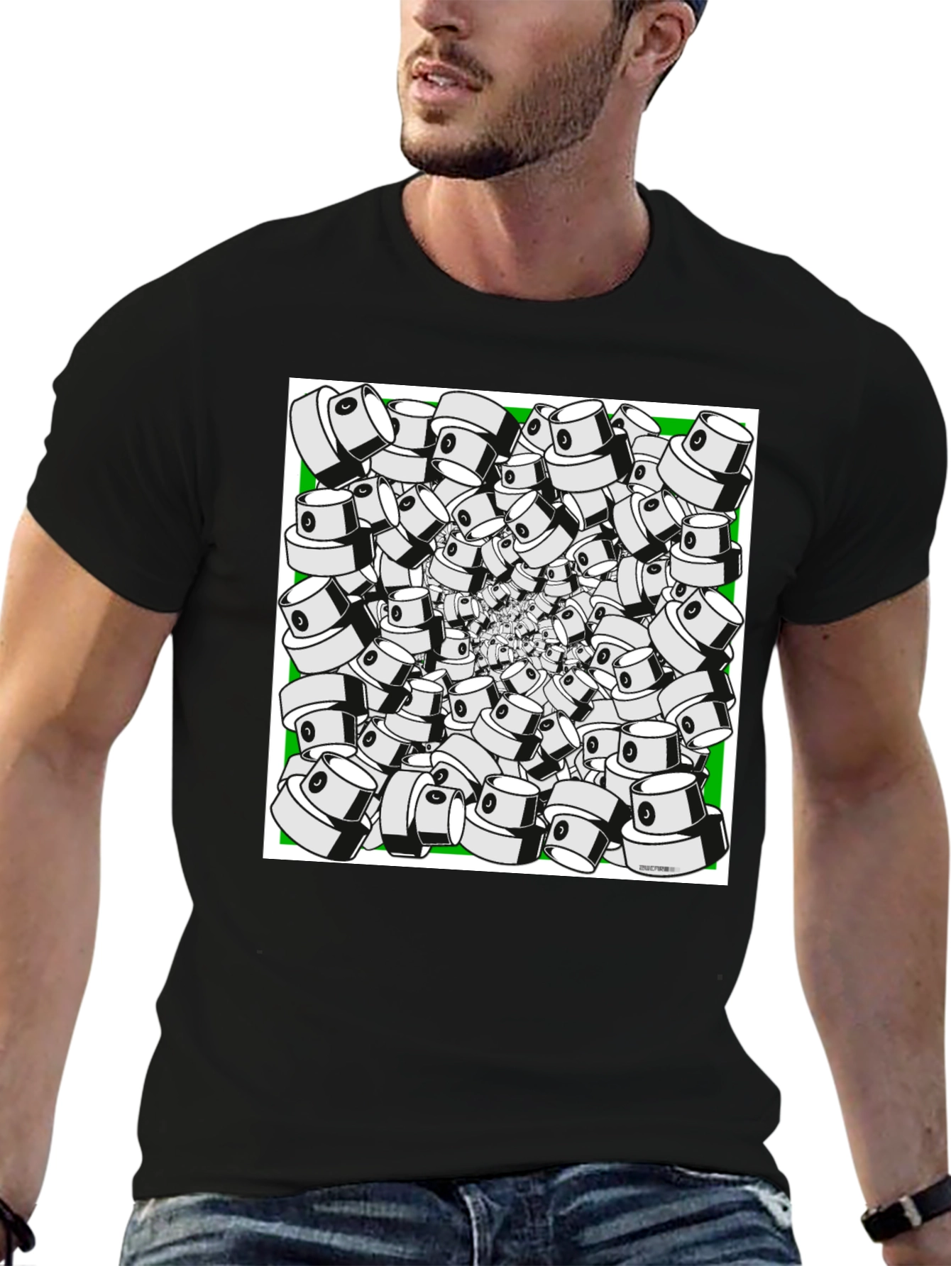 Spray Cap Swirl T-Shirt - Unique Graphic Tee