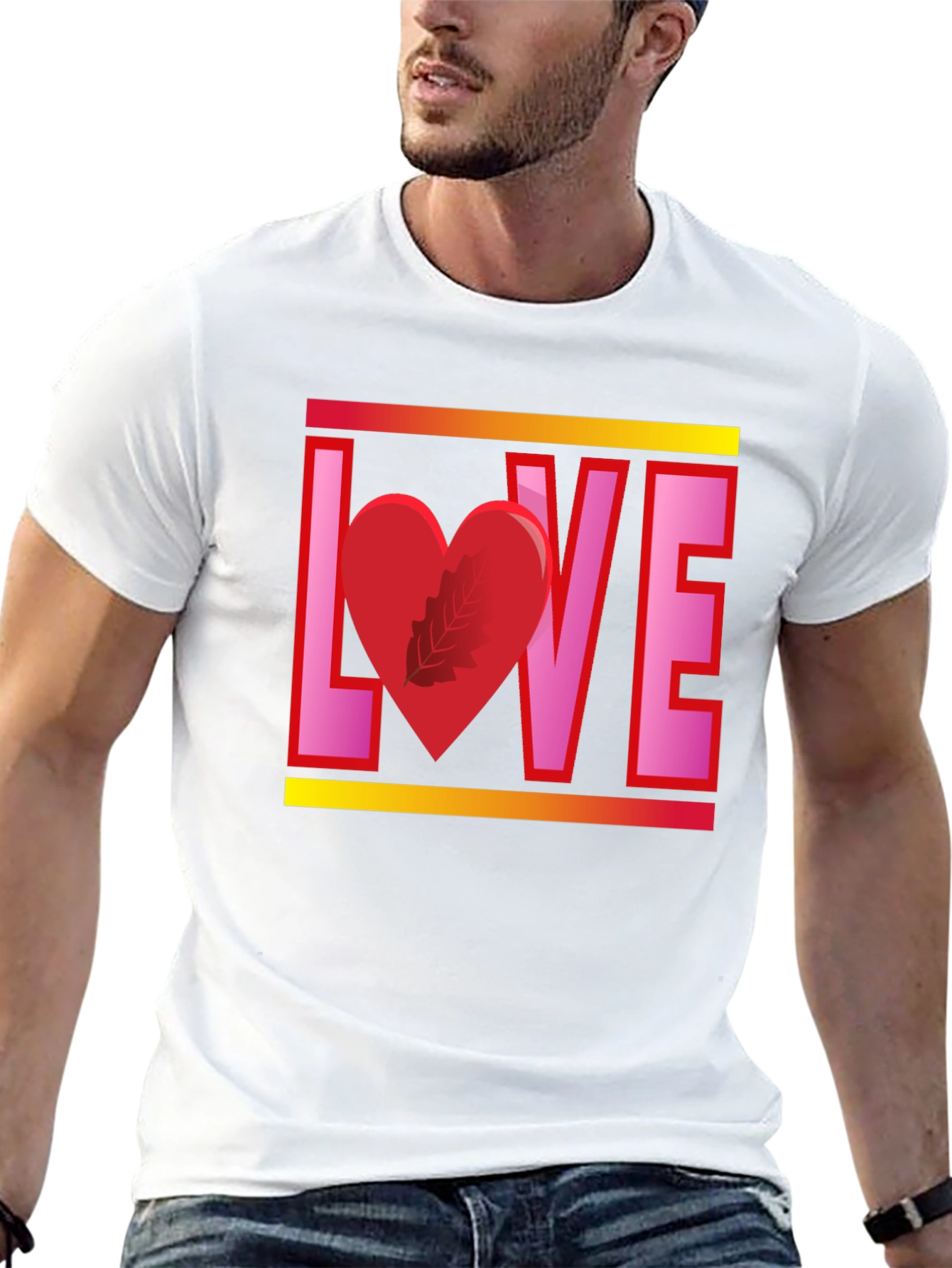 Love Graphic Print Black T-Shirt
