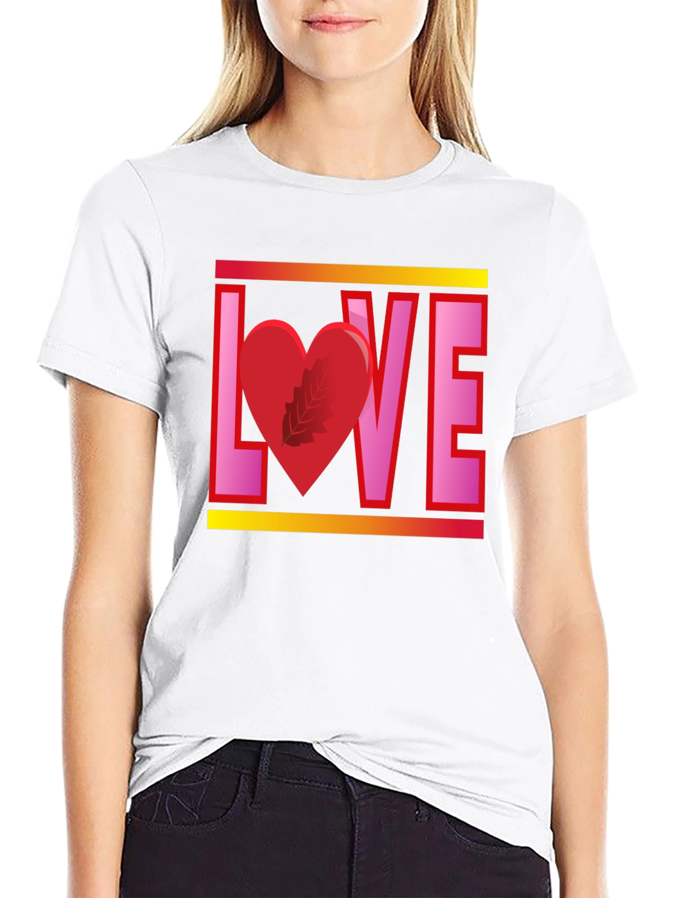 Love Graphic Print Black T-Shirt