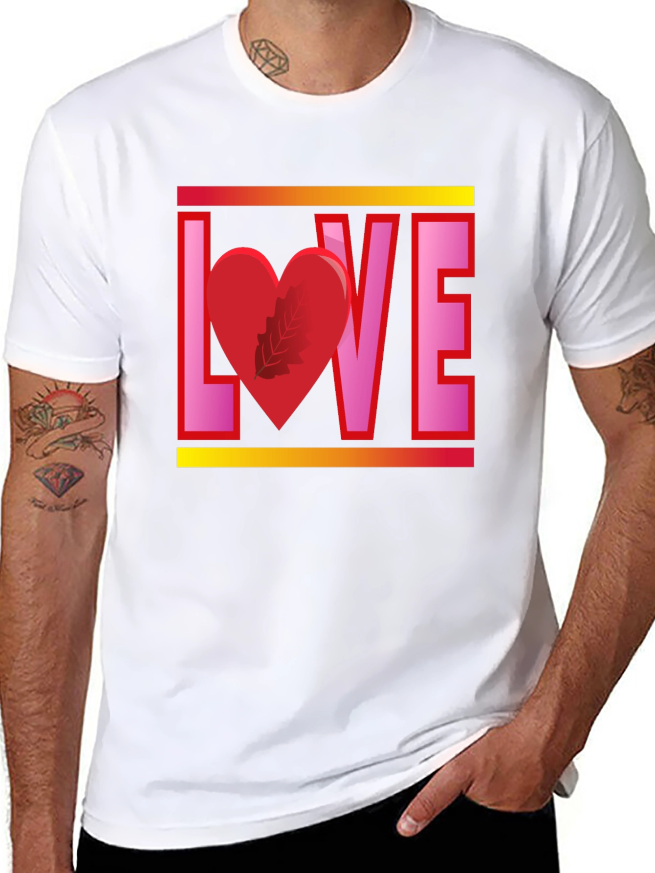 Love Graphic Print Black T-Shirt