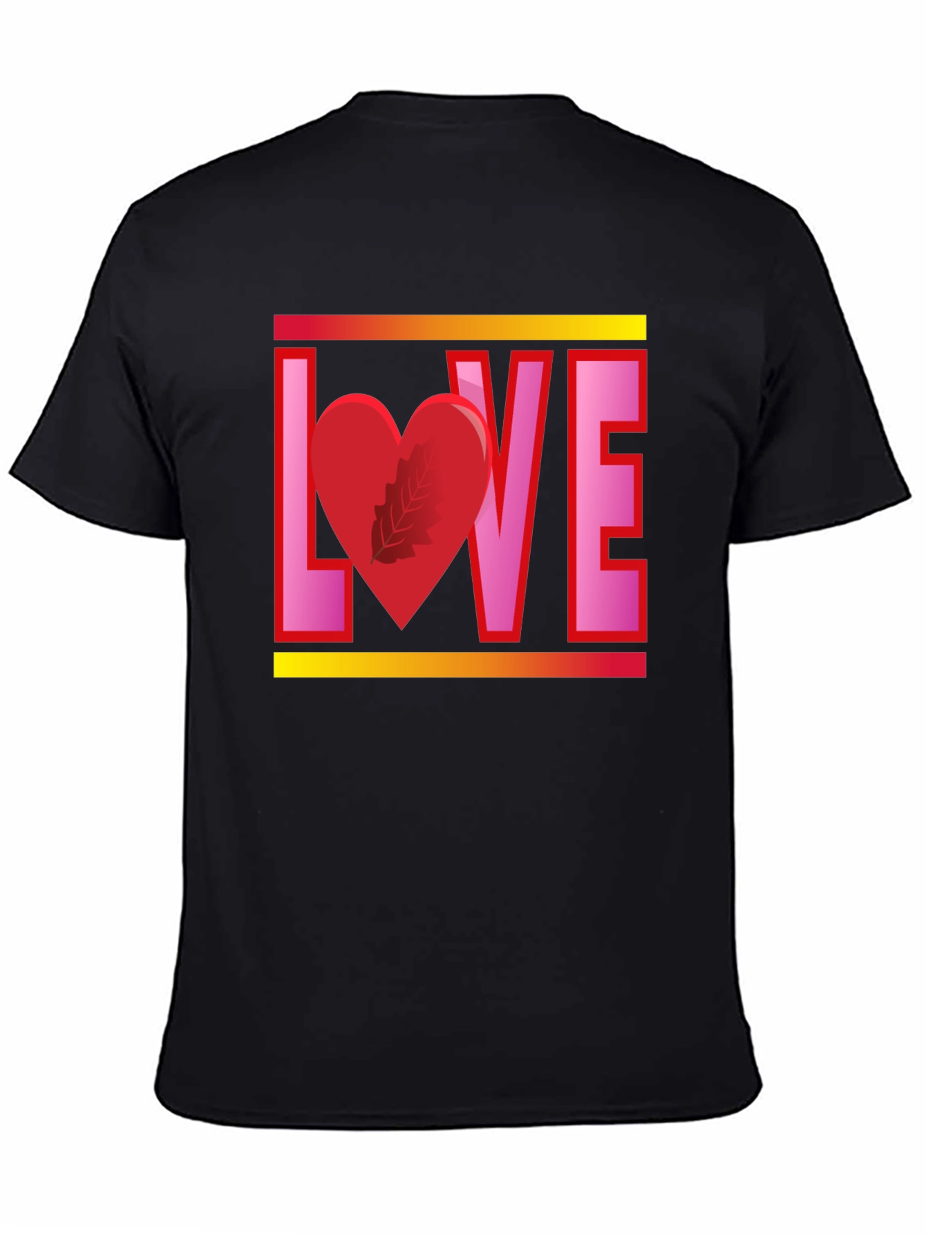 Love Graphic Print Black T-Shirt
