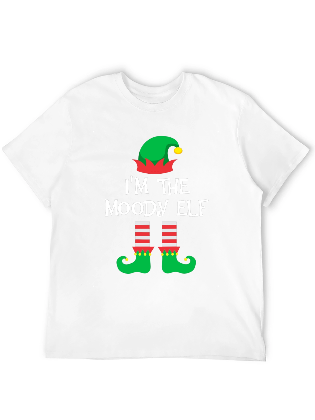 Moody Elf Christmas T-Shirt - Holiday Humor Apparel