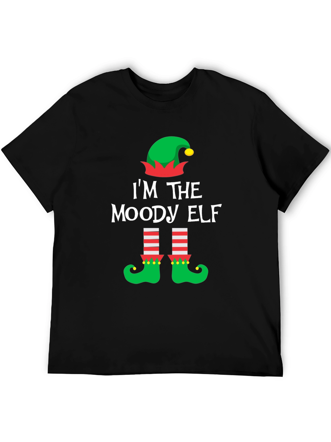 Moody Elf Christmas T-Shirt - Holiday Humor Apparel