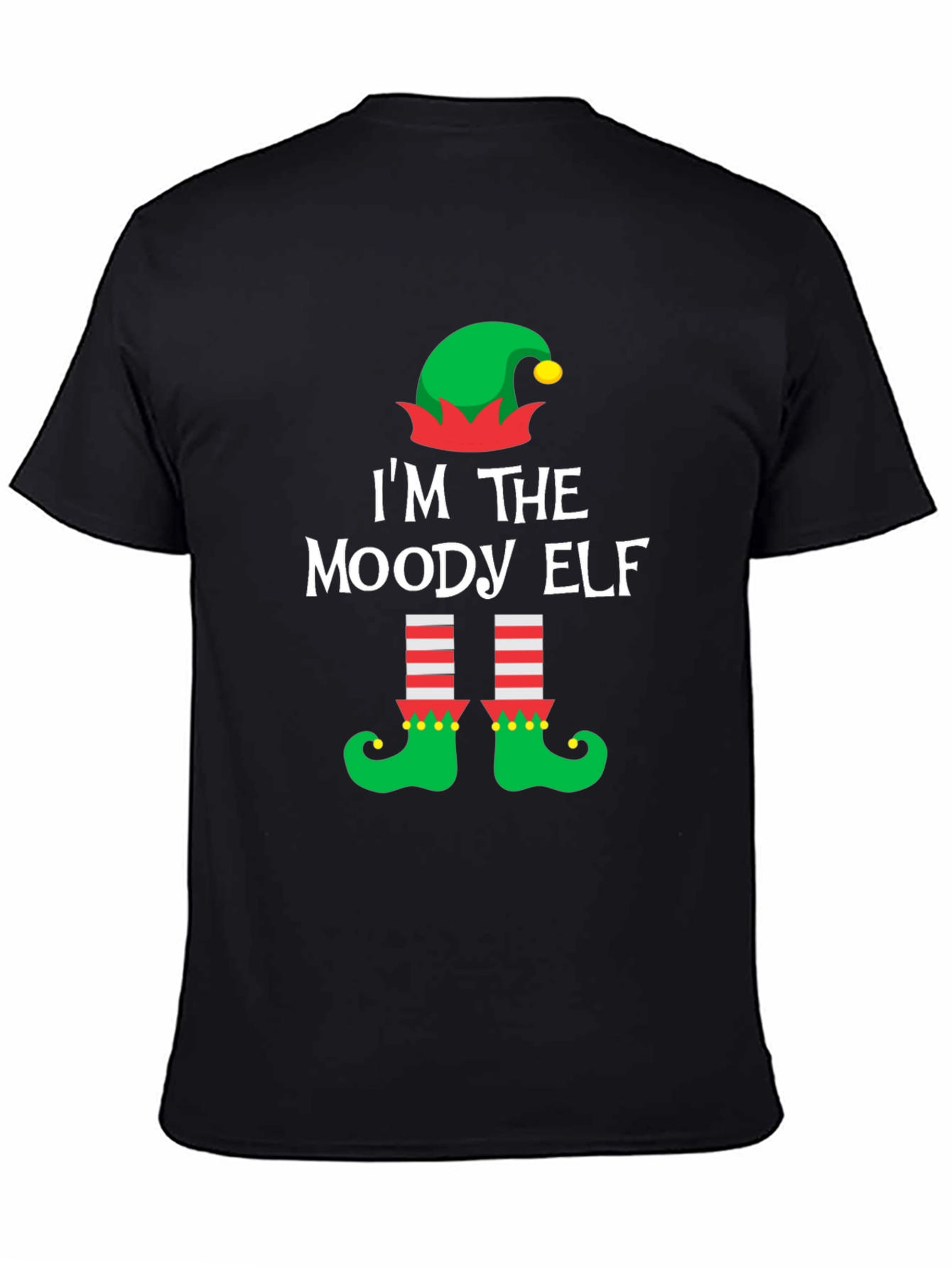 Moody Elf Christmas T-Shirt - Holiday Humor Apparel
