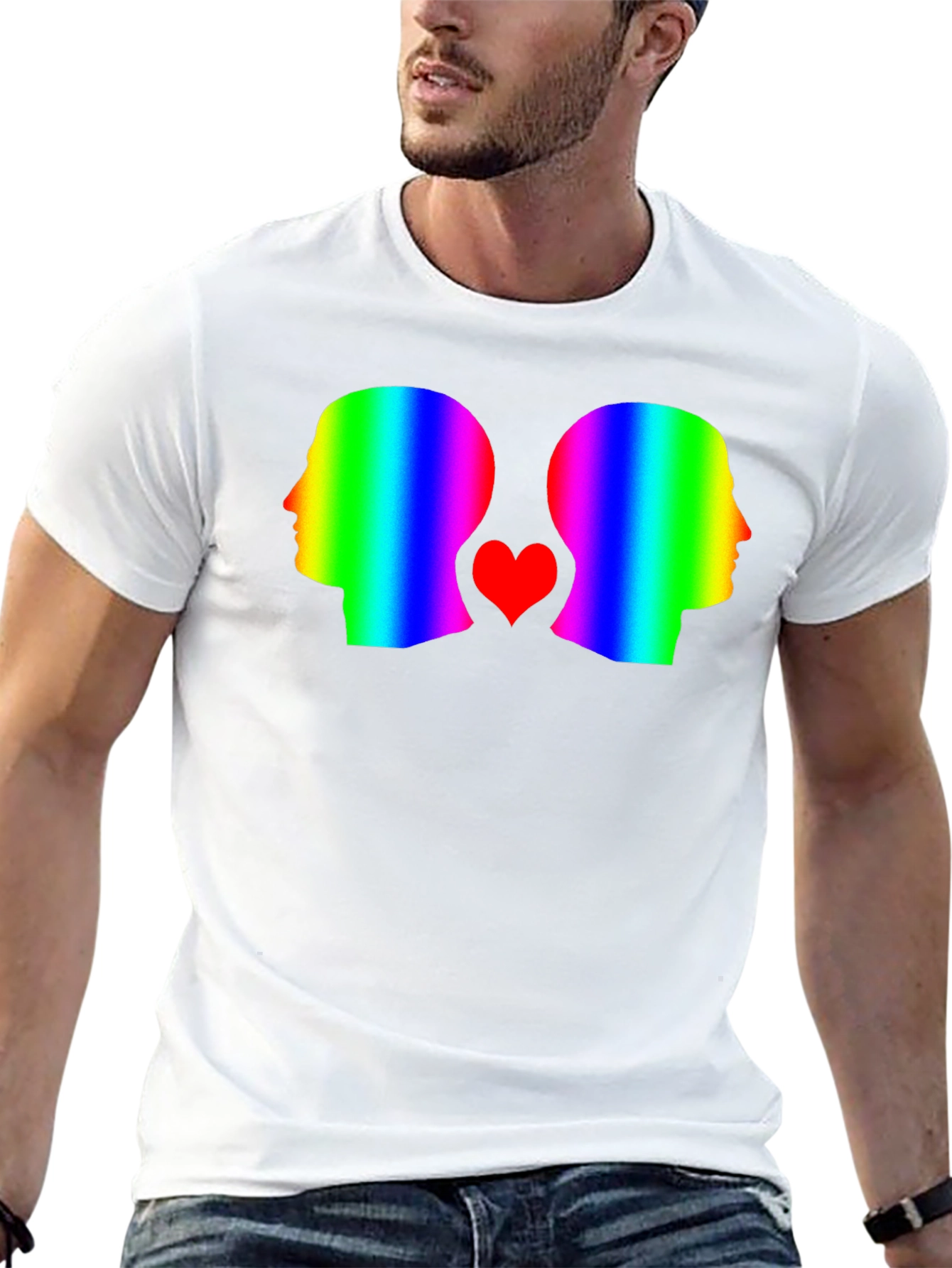 Rainbow Heads T-Shirt: Love & Pride Graphic Tee