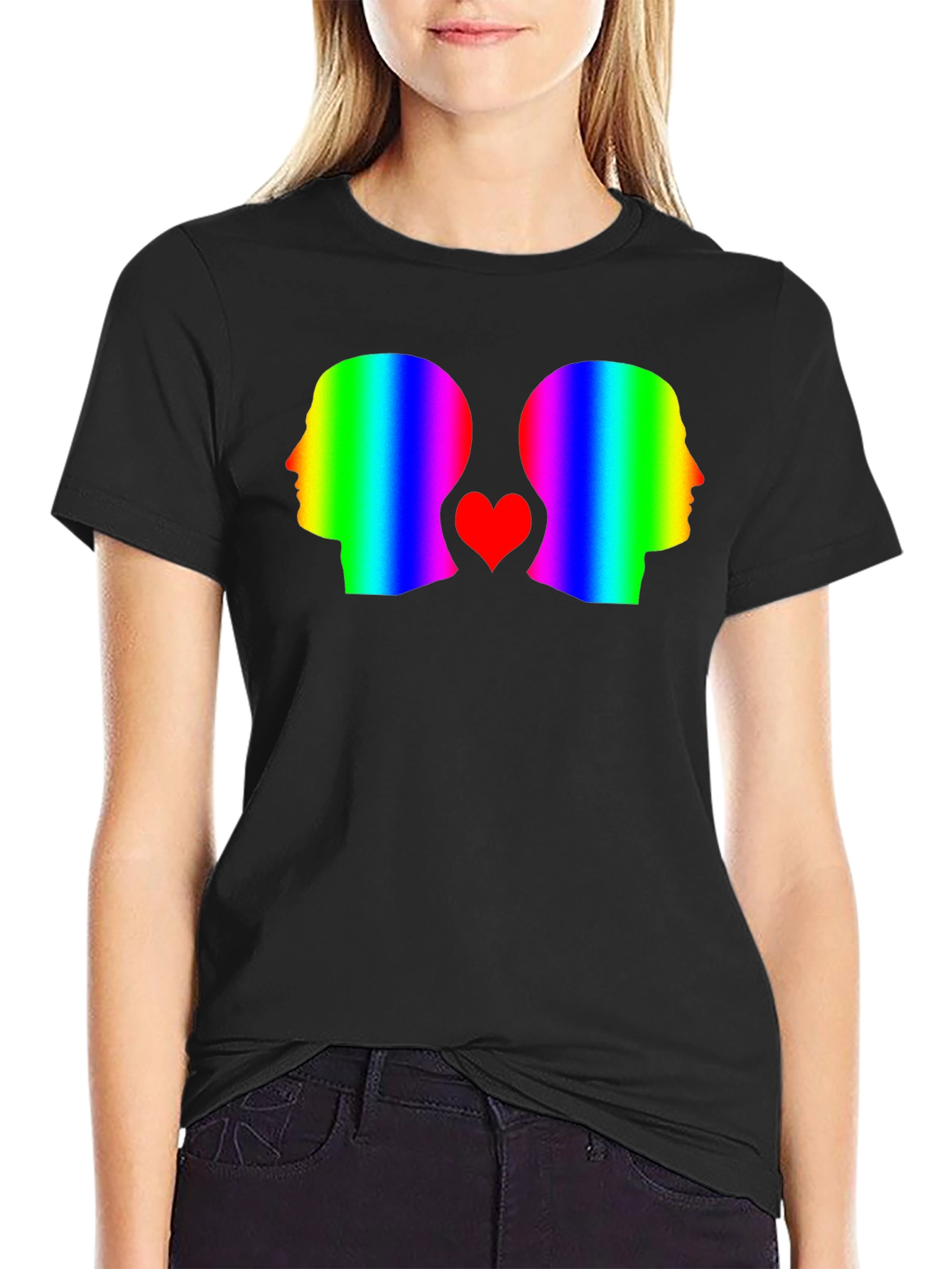 Rainbow Heads T-Shirt: Love & Pride Graphic Tee