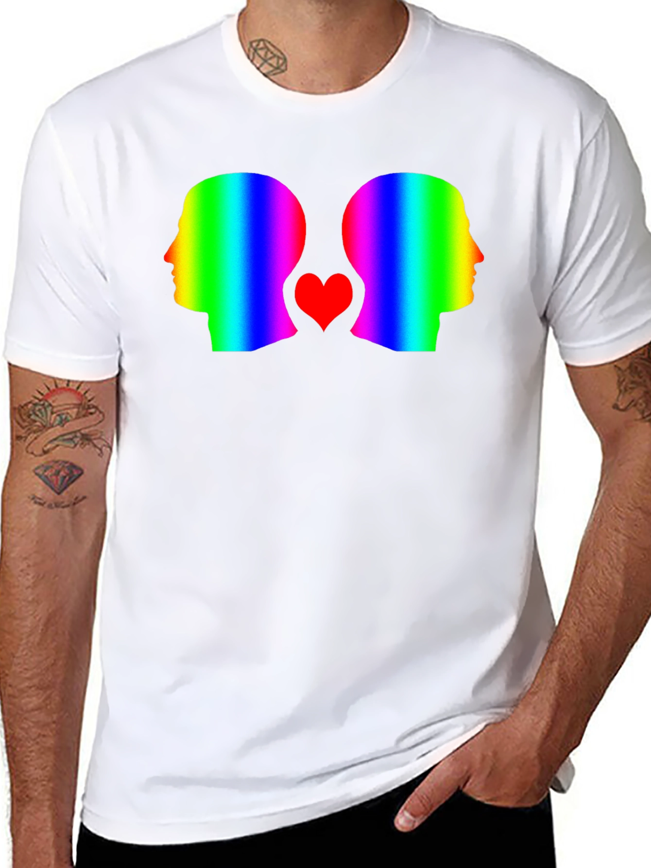 Rainbow Heads T-Shirt: Love & Pride Graphic Tee