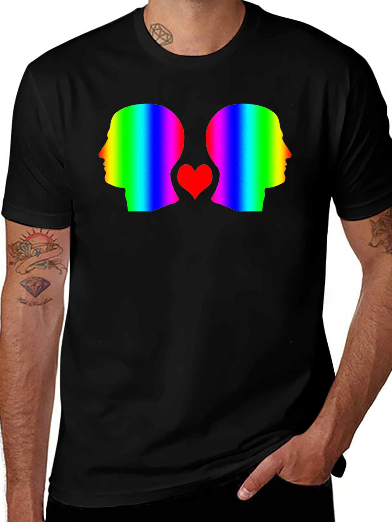 Rainbow Heads T-Shirt: Love & Pride Graphic Tee