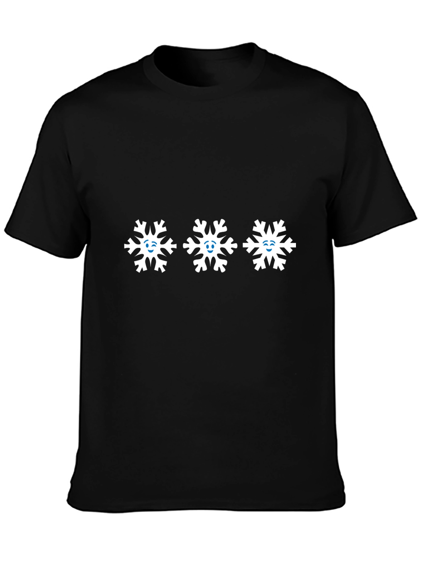 Snowflake Emoji Graphic Tee - Black