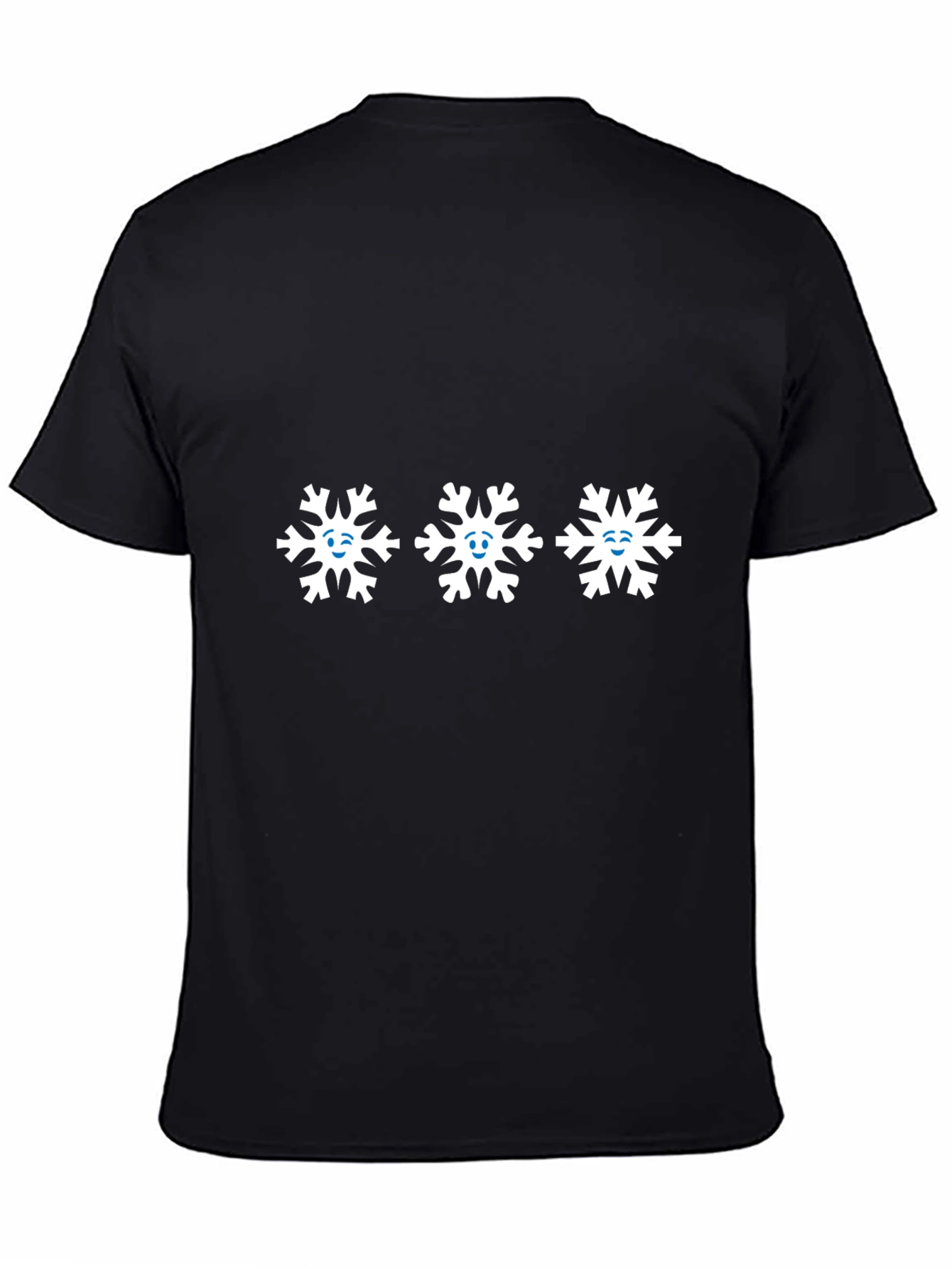 Snowflake Emoji Graphic Tee - Black