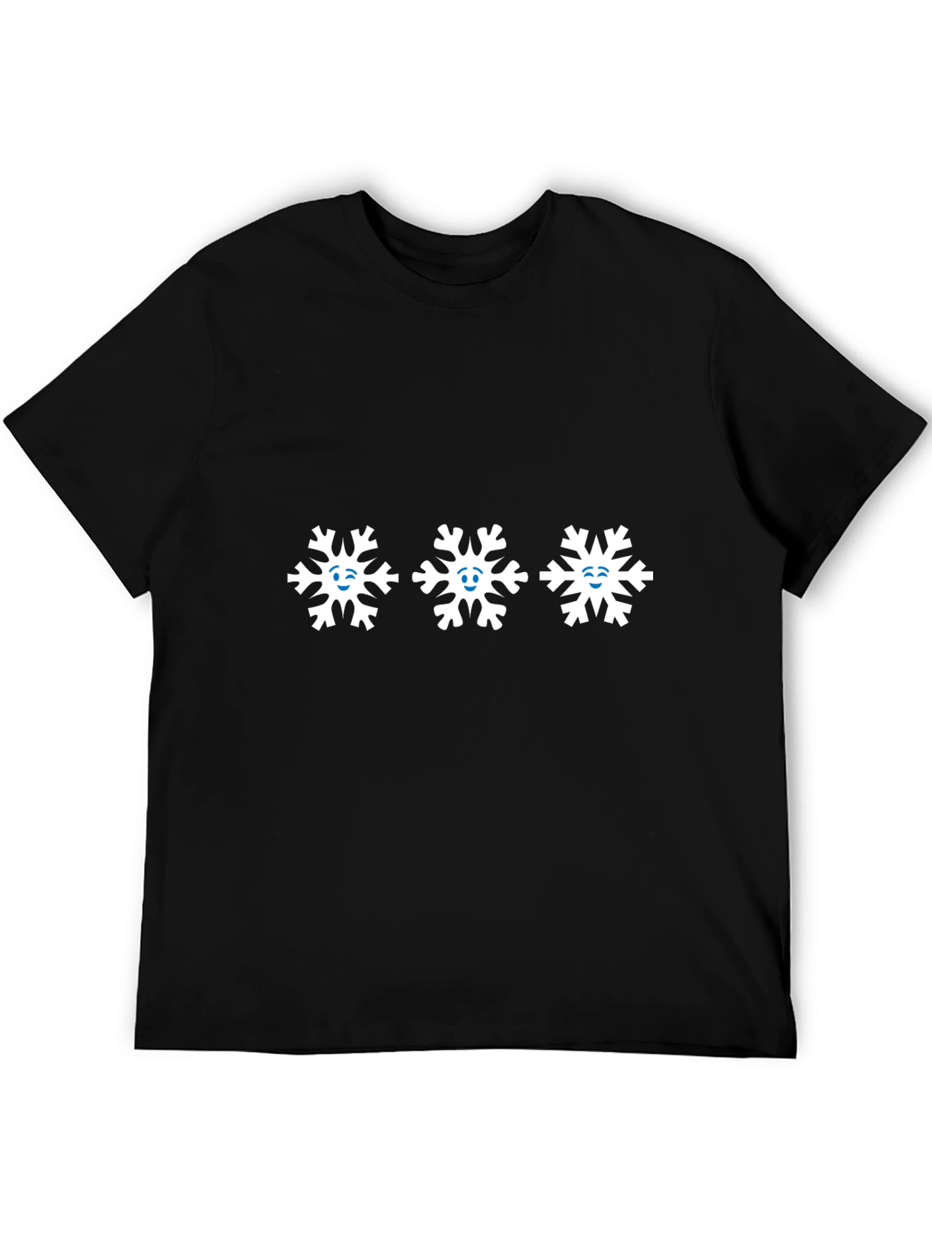 Snowflake Emoji Graphic Tee - Black