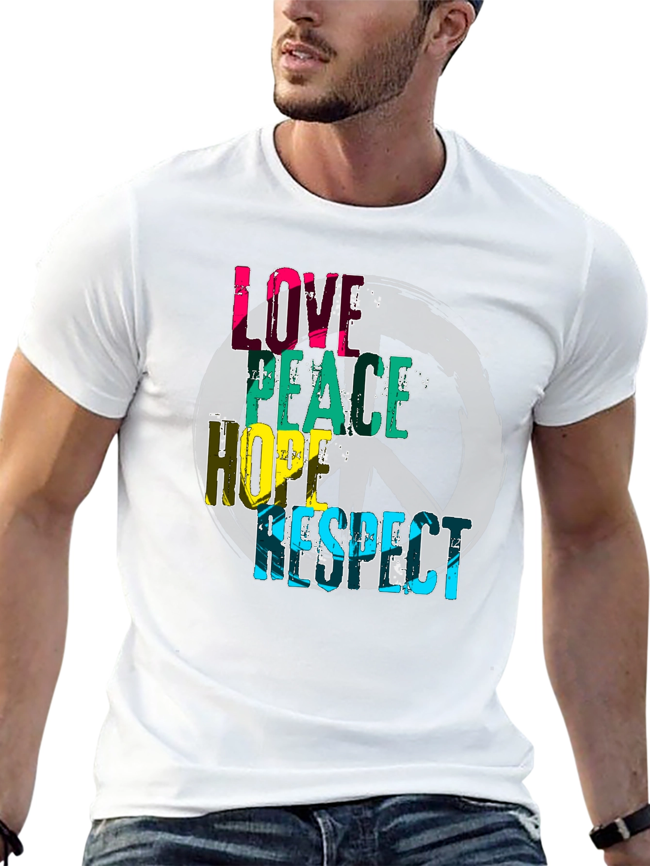 Love Peace Hope Respect Graphic T-Shirt