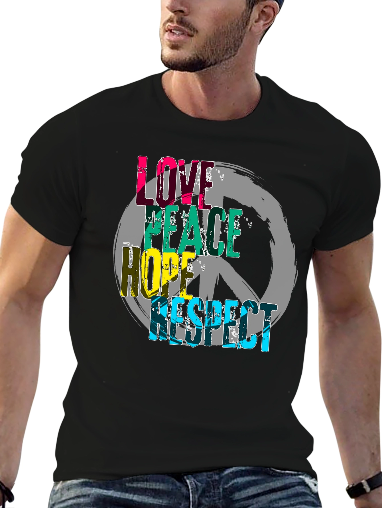 Love Peace Hope Respect Graphic T-Shirt