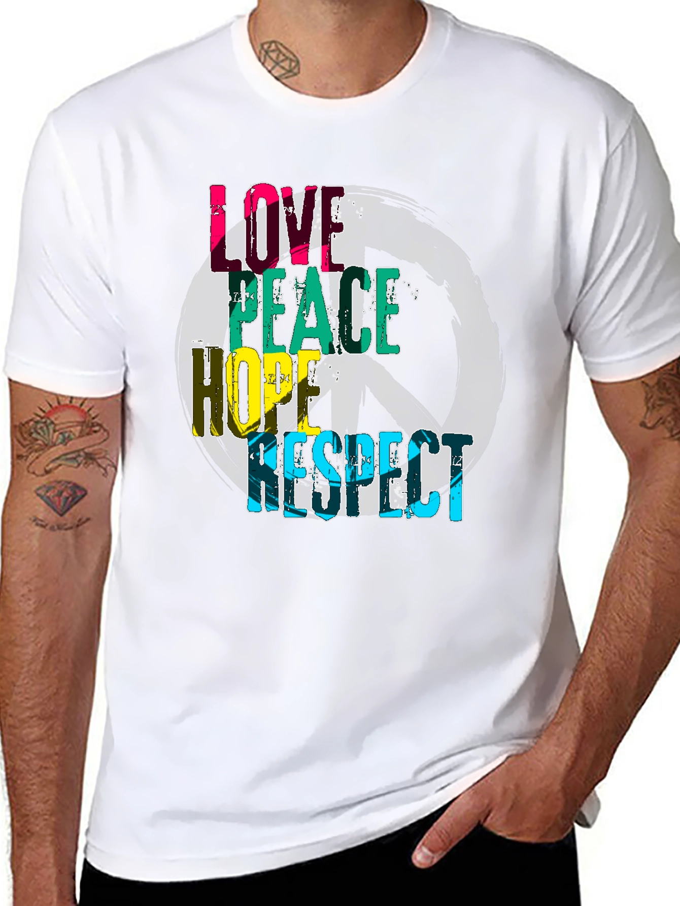 Love Peace Hope Respect Graphic T-Shirt
