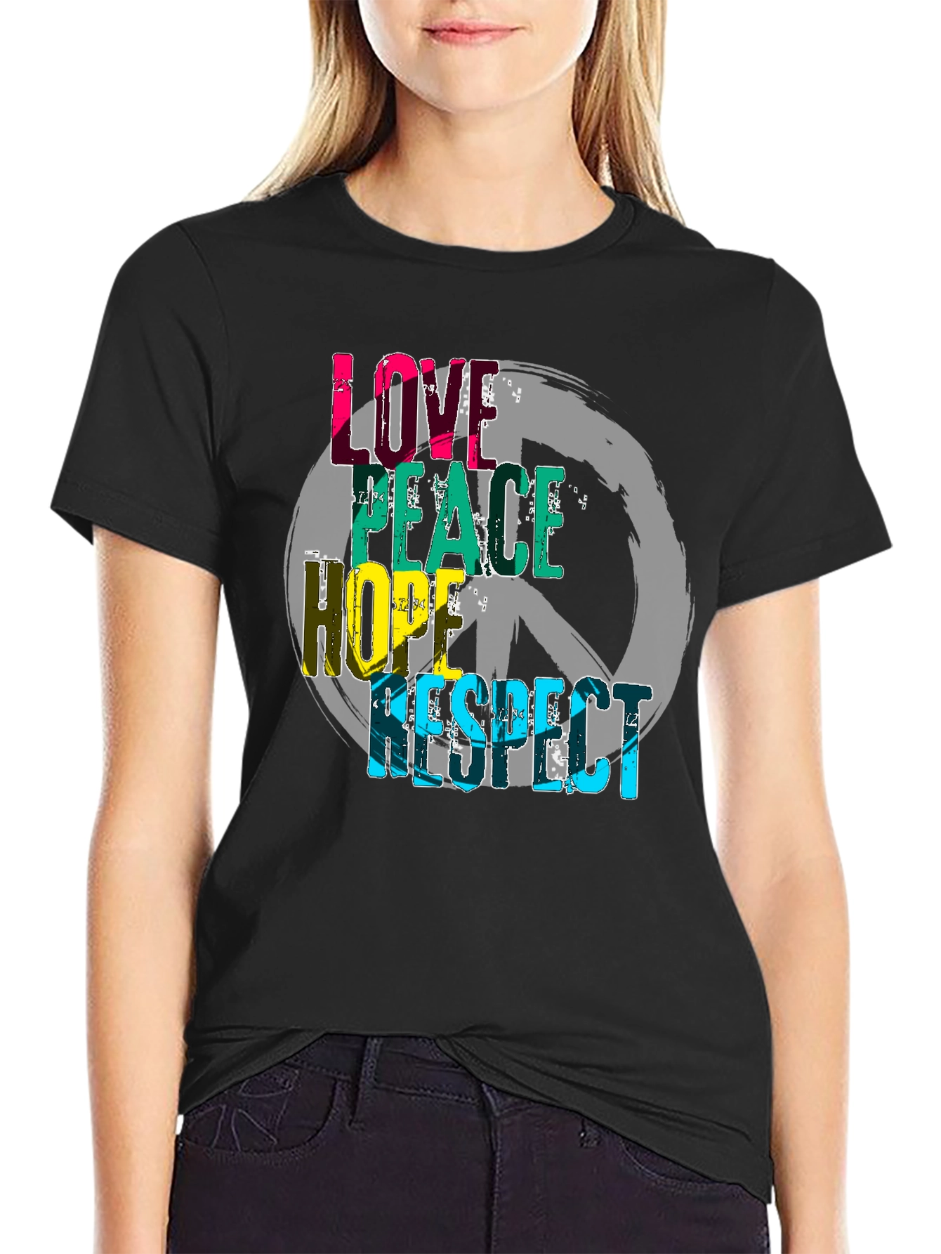 Love Peace Hope Respect Graphic T-Shirt