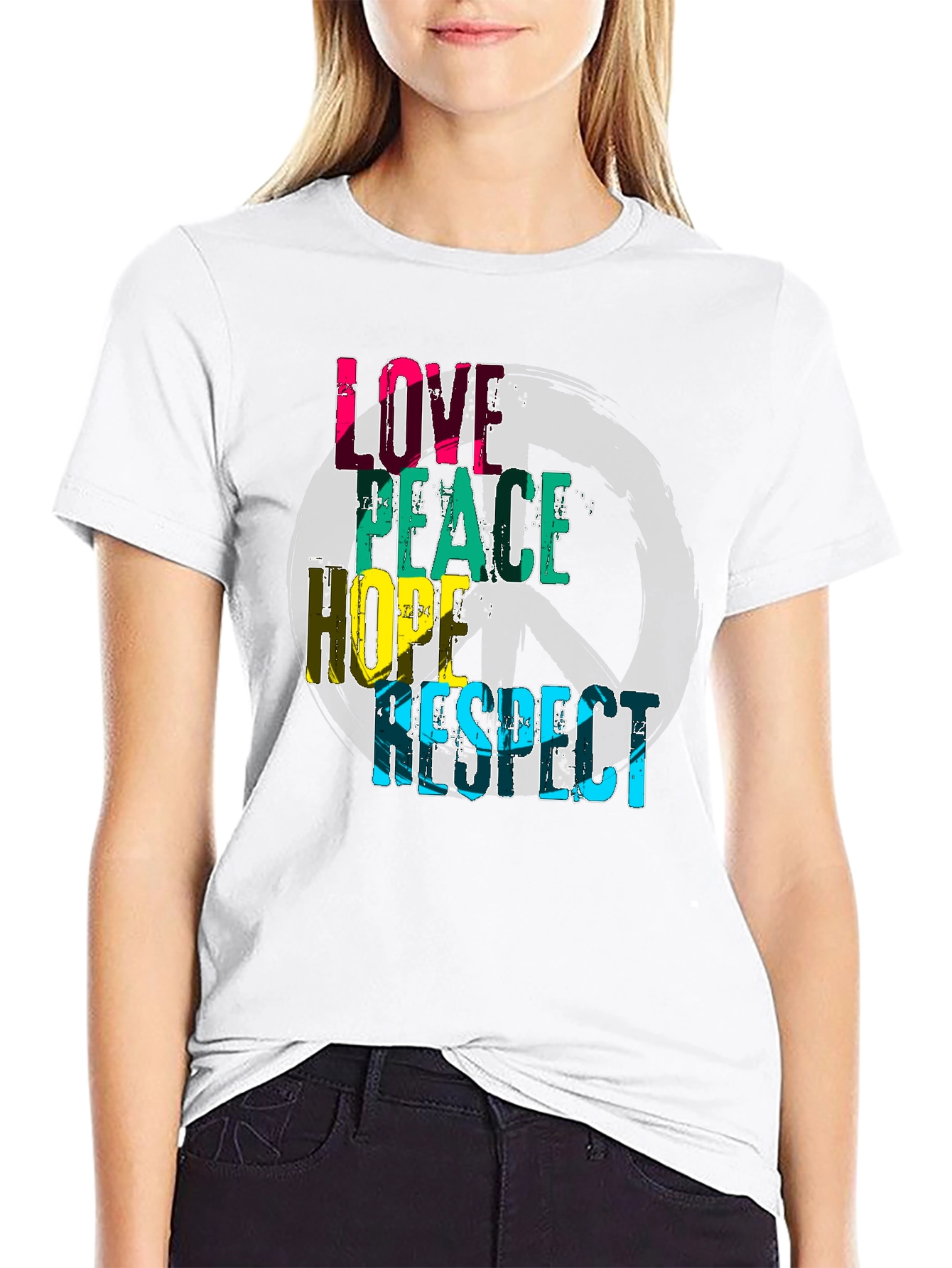 Love Peace Hope Respect Graphic T-Shirt