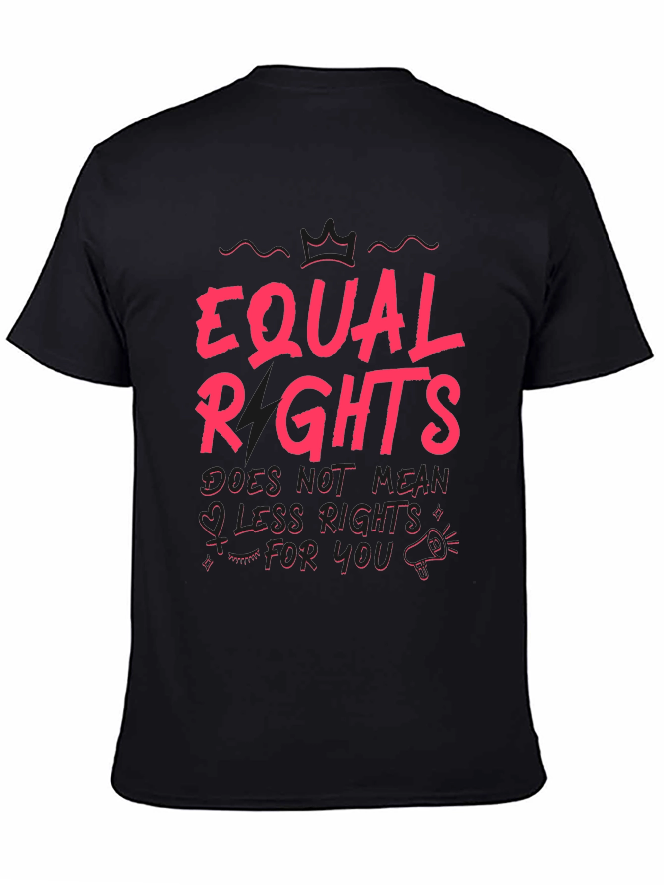 Equal Rights Graphic Tee - Black Cotton T-Shirt