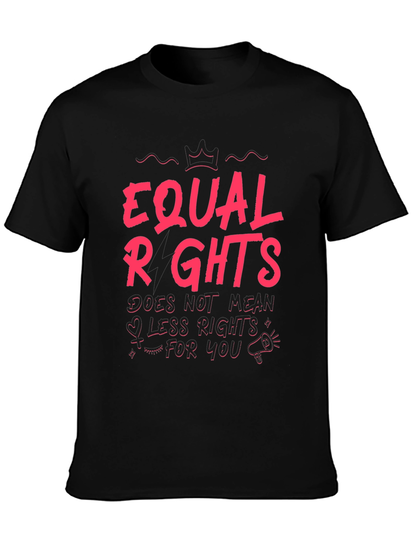 Equal Rights Graphic Tee - Black Cotton T-Shirt