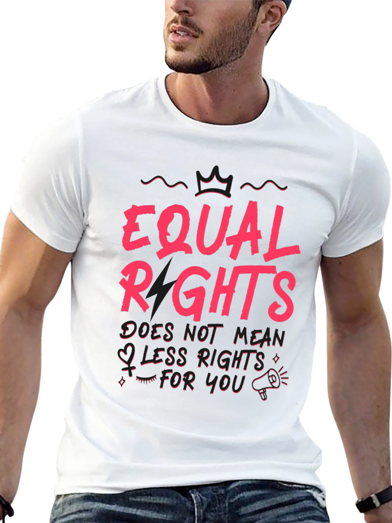 Equal Rights Graphic Tee - Black Cotton T-Shirt