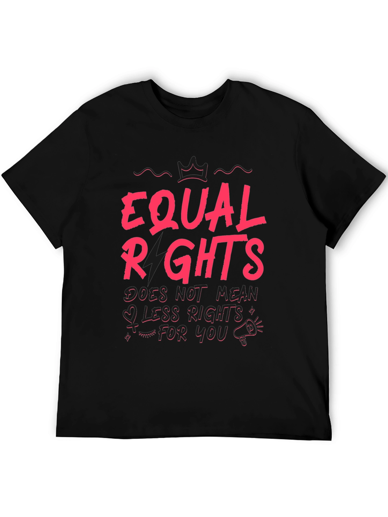 Equal Rights Graphic Tee - Black Cotton T-Shirt