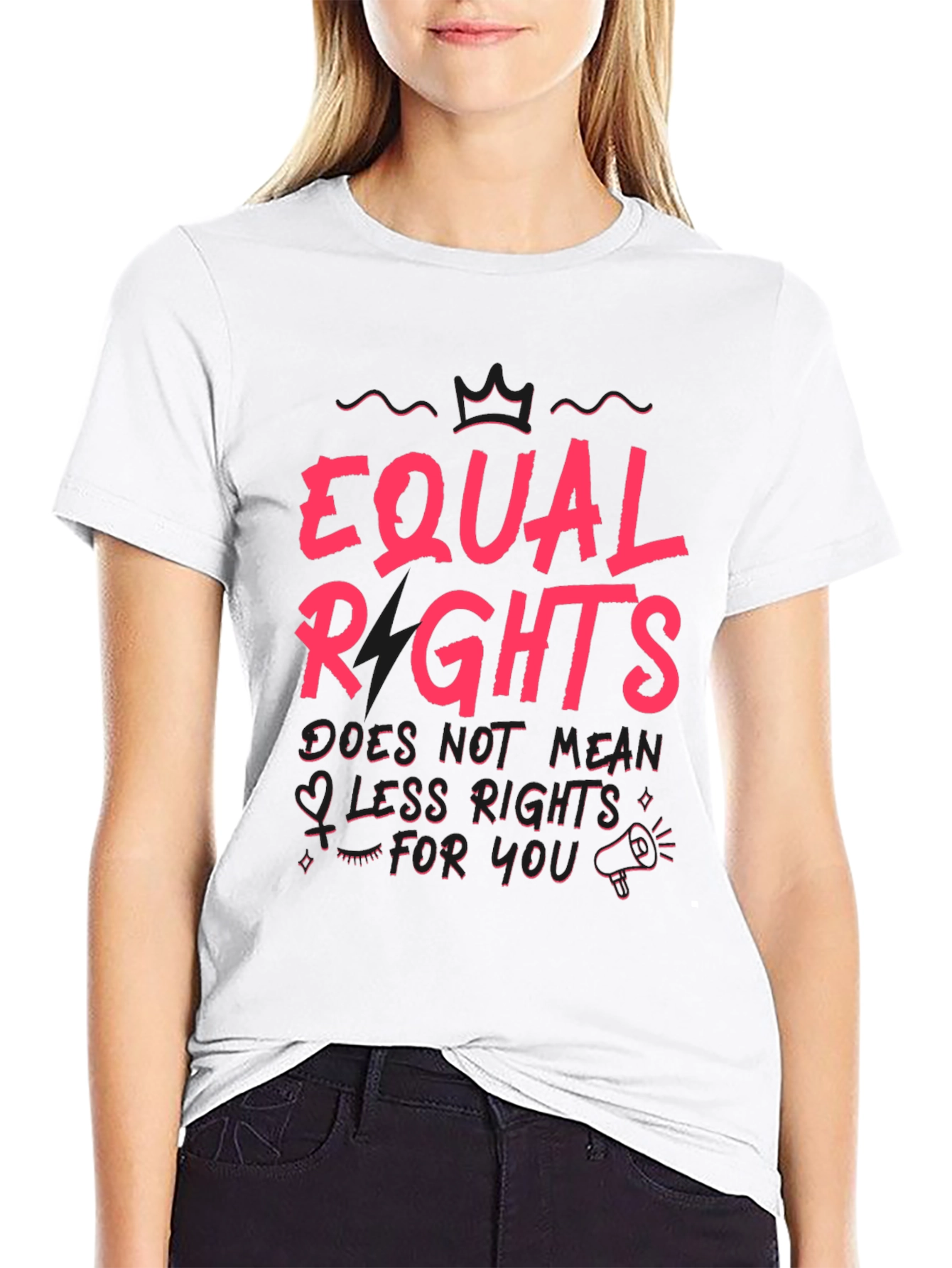 Equal Rights Graphic Tee - Black Cotton T-Shirt