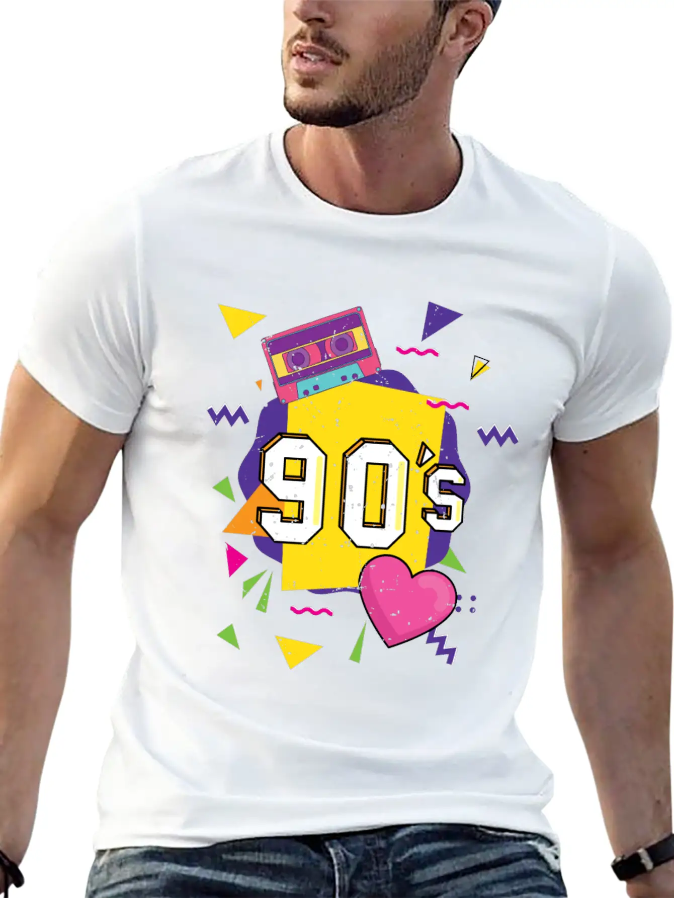 90s I Love The 90's Vintage Retro Nineties Costume Unisex Casual T-Shirt – Clean Design For Daily Comfort