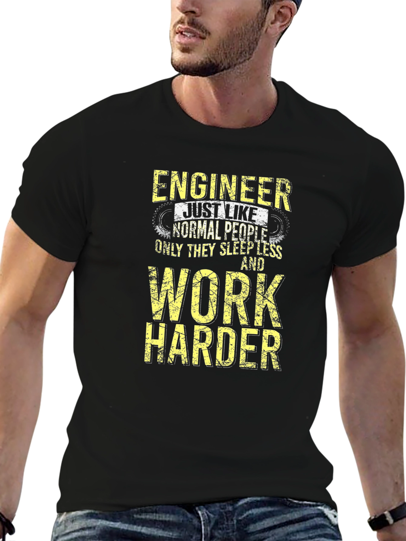 Engineer Work Harder T-Shirt - Funny Engineering Tee