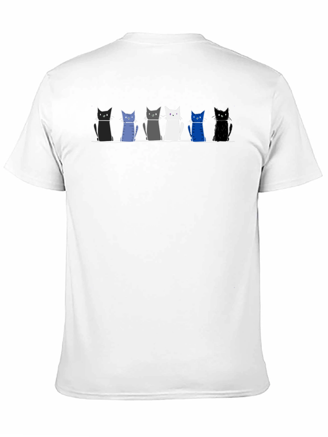 Cat Lineup Graphic Tee - Mens Black T-Shirt