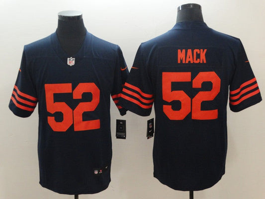 Men's Chicago Bears Khalil Mack #52 Navy Game Player Jerseys
