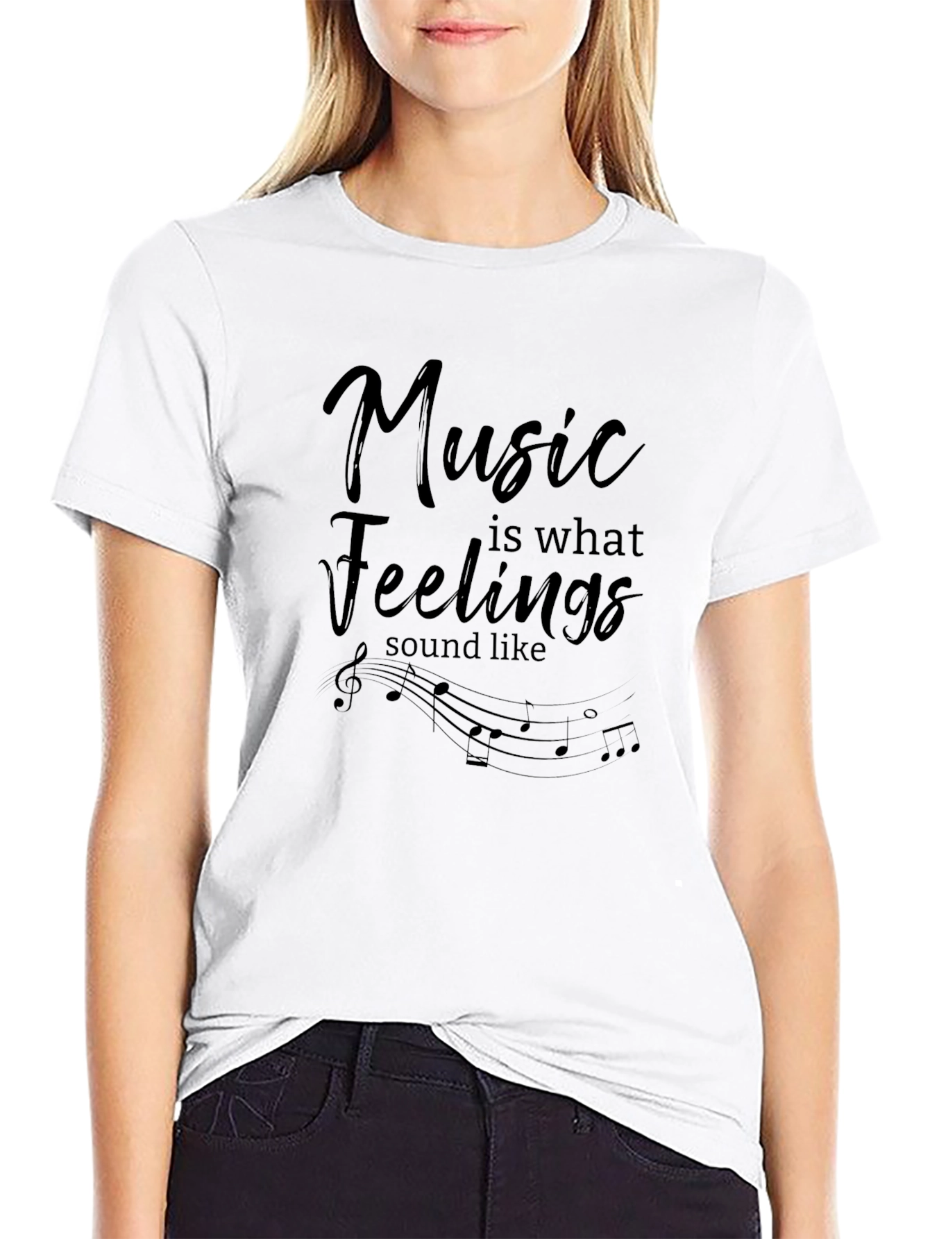 Music is Feelings T-Shirt - Stylish Tee