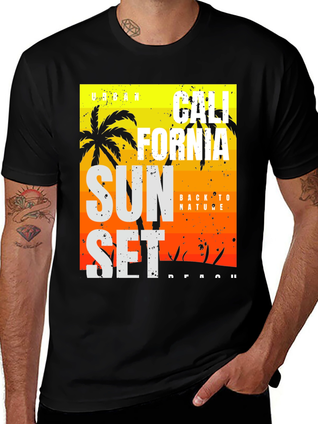 California Sunset Graphic Tee - Black