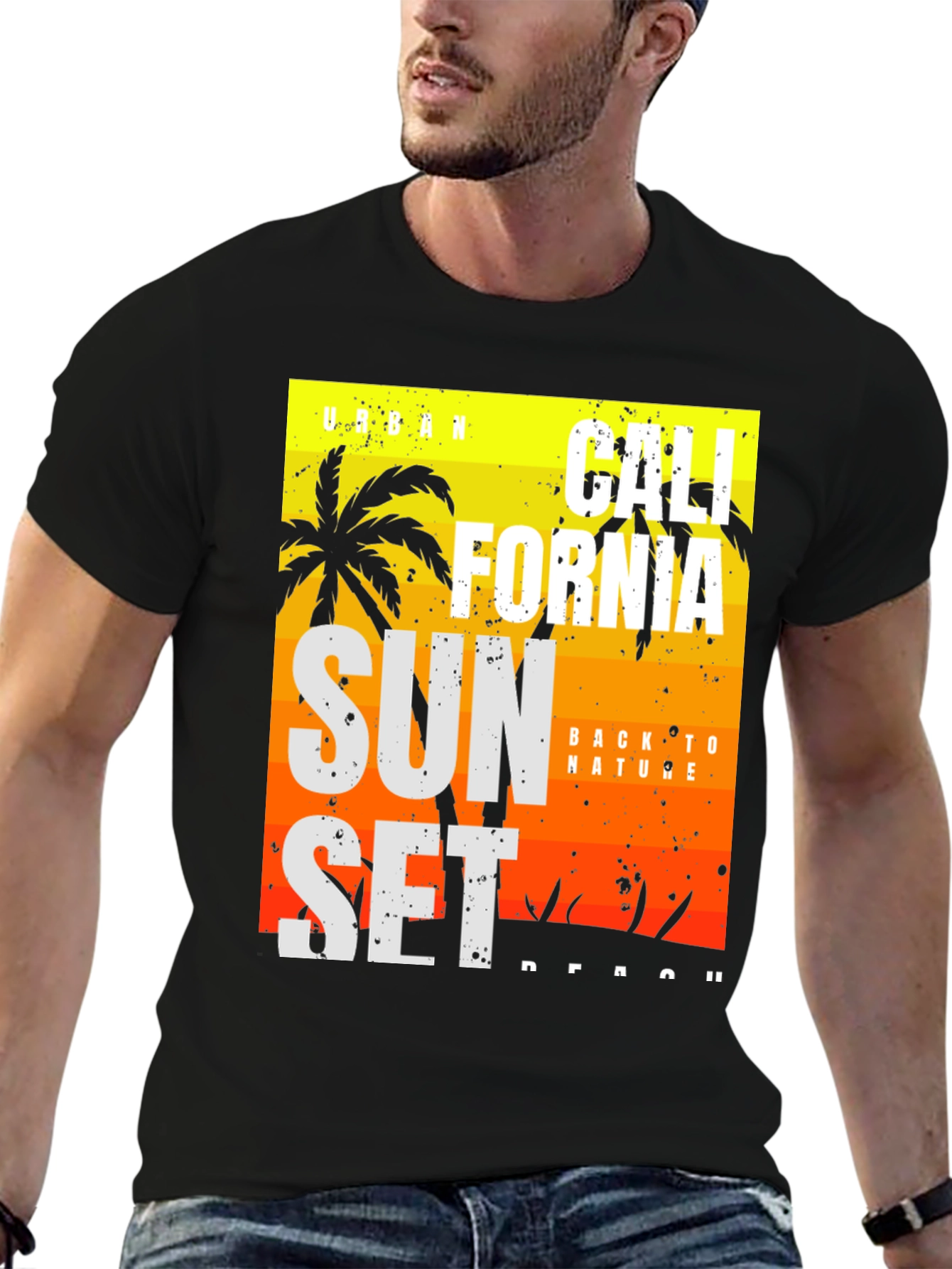 California Sunset Graphic Tee - Black