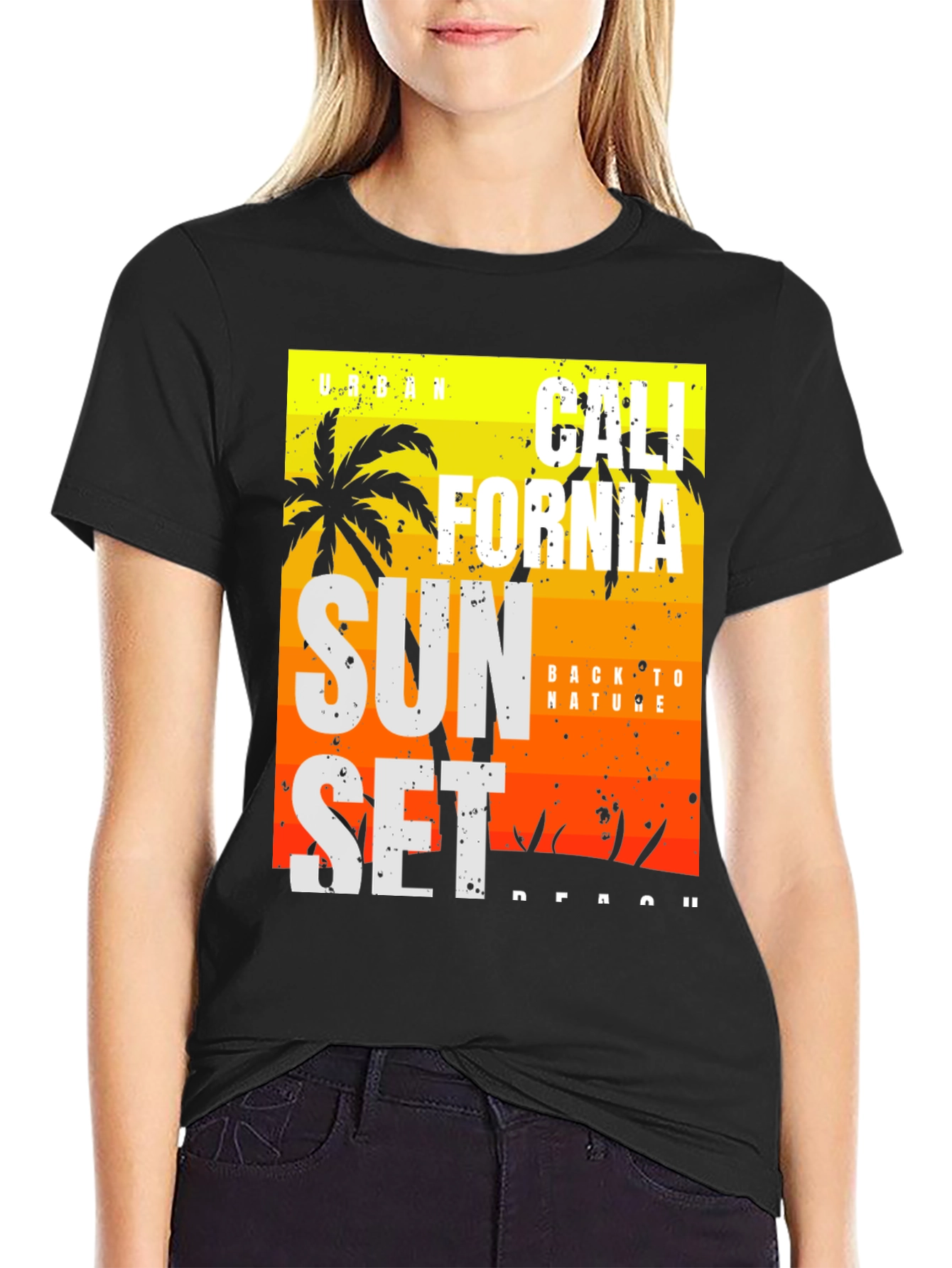 California Sunset Graphic Tee - Black