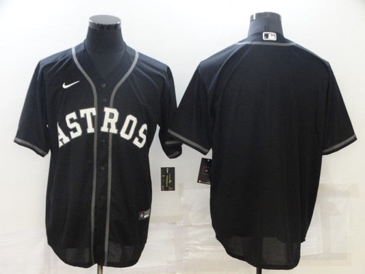 Men's Houston Astros Black Replica Blank Jerseys