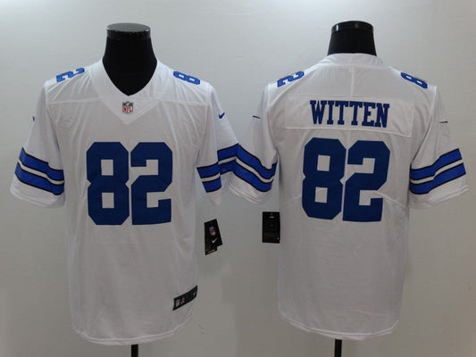 Men's Dallas Cowboys Jason Witten #82 White Custom1 Game Jerseys