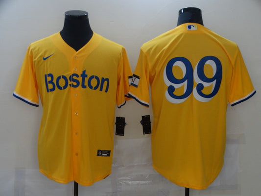 Men's Boston Red Sox Alex Verdugo #99 Gold City Connect Replica Player Jerseys