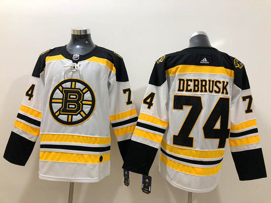 Men's Boston Bruins Jake DeBrusk #74 White Replica Player Jerseys