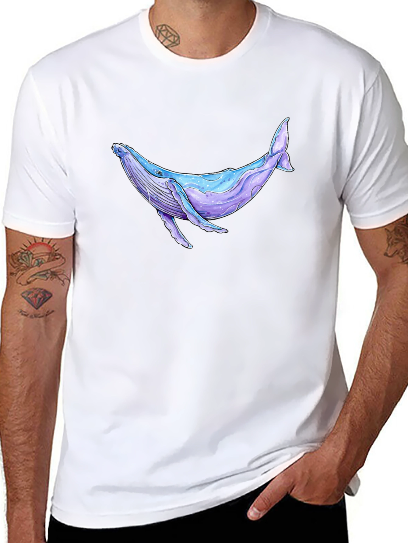 Whale Graphic Tee - Casual Comfort