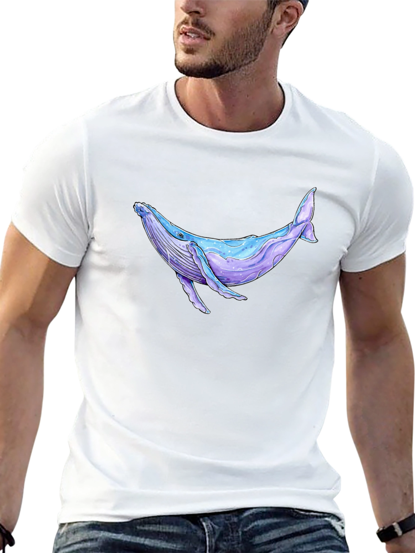 Whale Graphic Tee - Casual Comfort