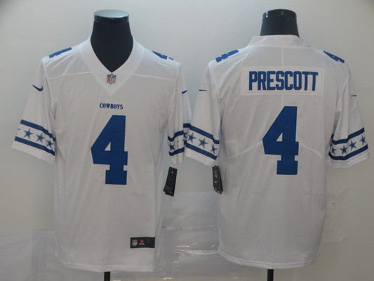 Men's Dallas Cowboys #4 Dak Prescott White Game Player Jerseys
