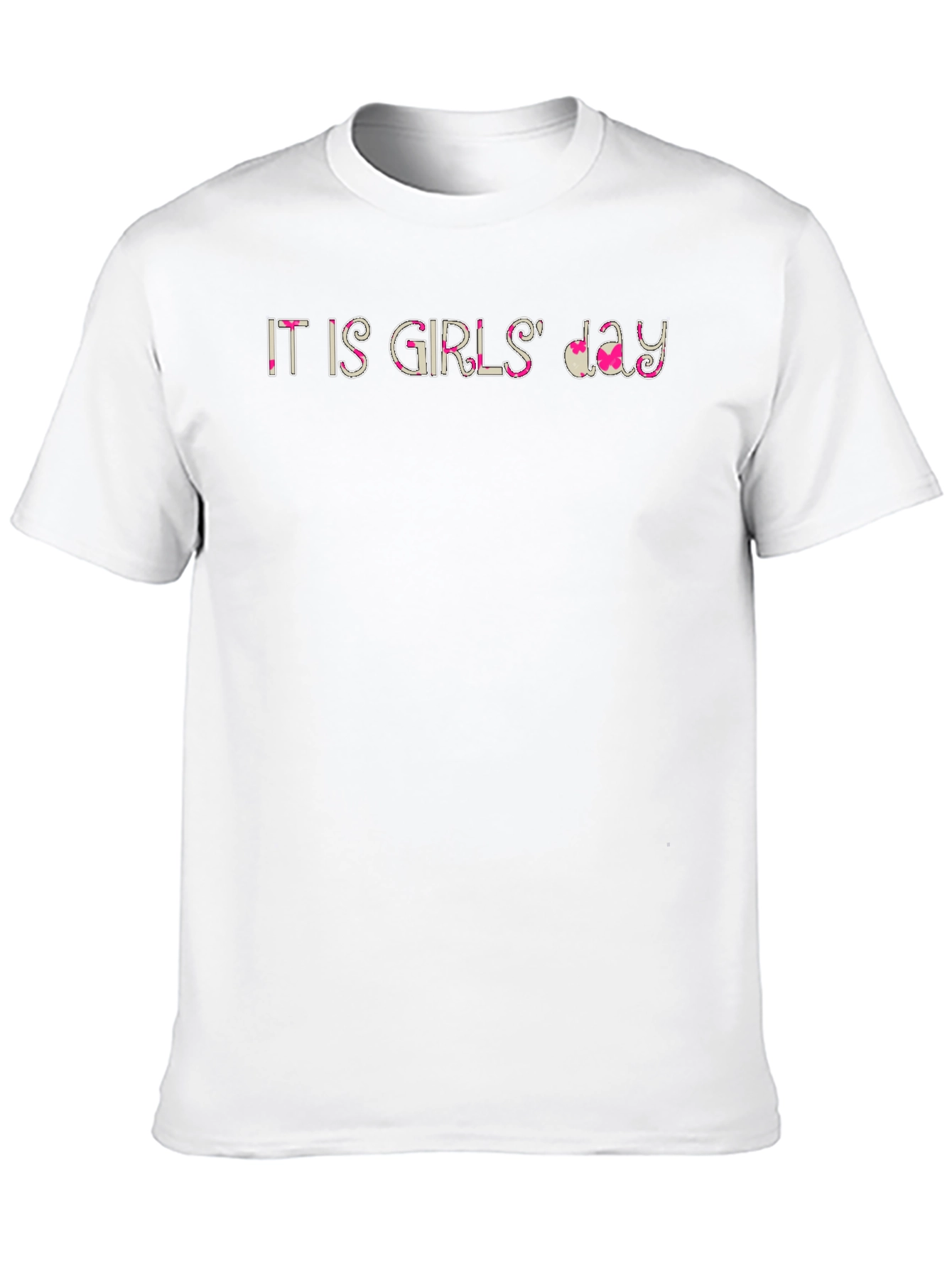 It Is Girls Day Printed Black T-Shirt