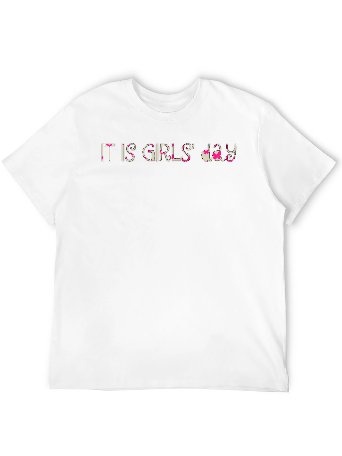 It Is Girls Day Printed Black T-Shirt