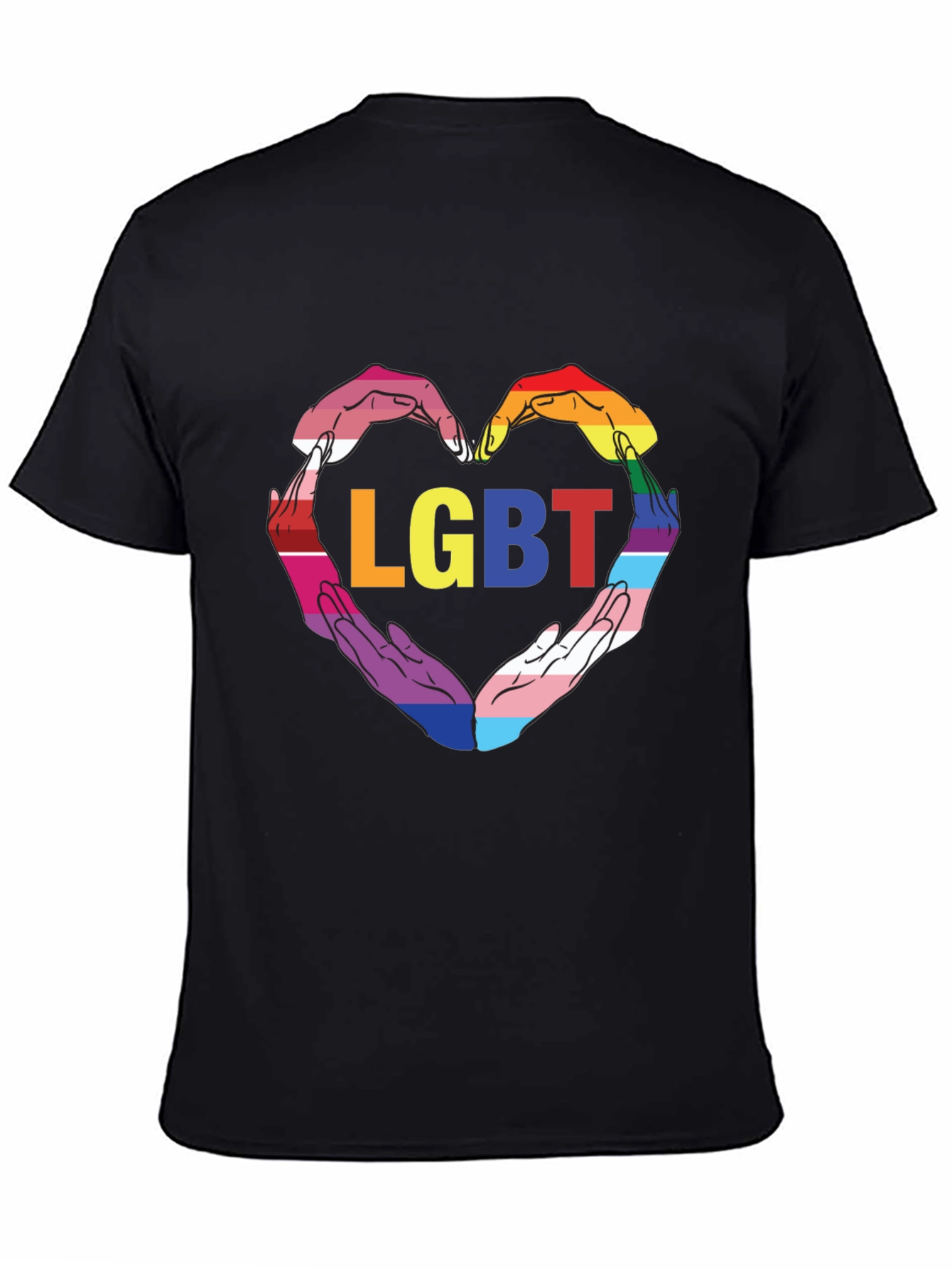 LGBT Pride Heart Hands Graphic Tee