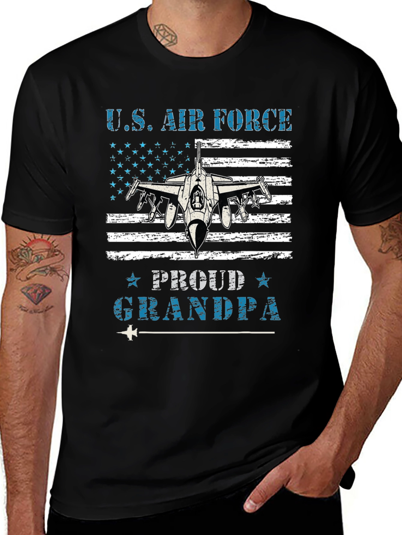 U.S. Air Force Proud Grandpa Graphic T-Shirt