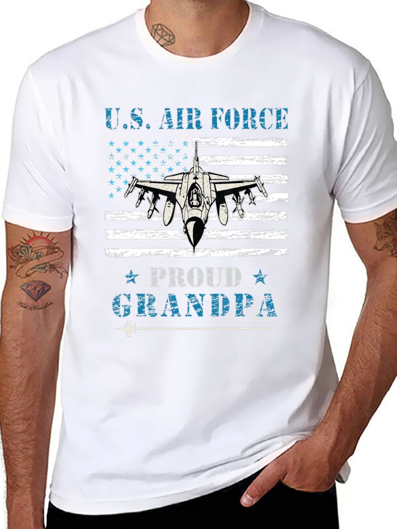 U.S. Air Force Proud Grandpa Graphic T-Shirt