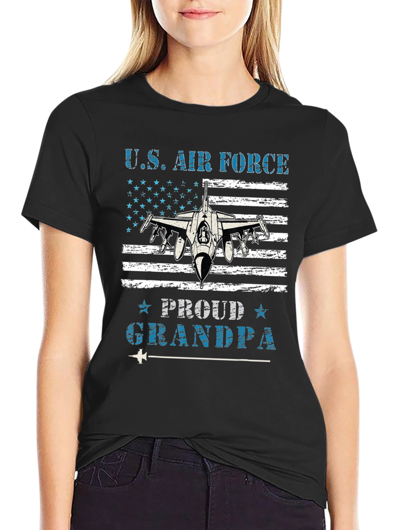 U.S. Air Force Proud Grandpa Graphic T-Shirt